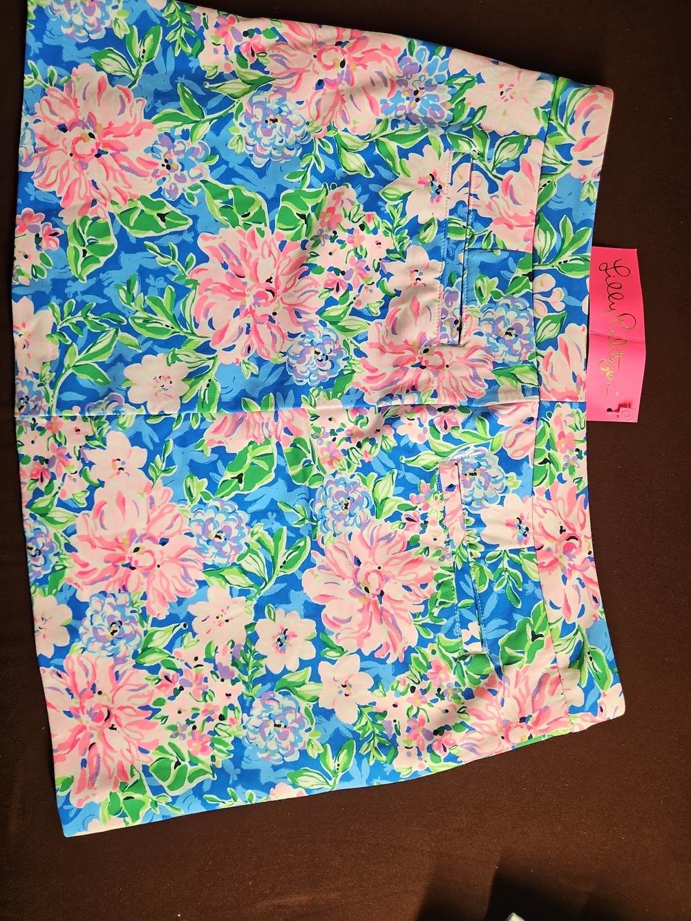 Lilly Pulitzer Blue Floral Pink Bloom Skort Size 8 - Picture 11 of 11